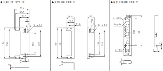 奥托尼克斯光幕BWPK25-05支架尺寸图.png